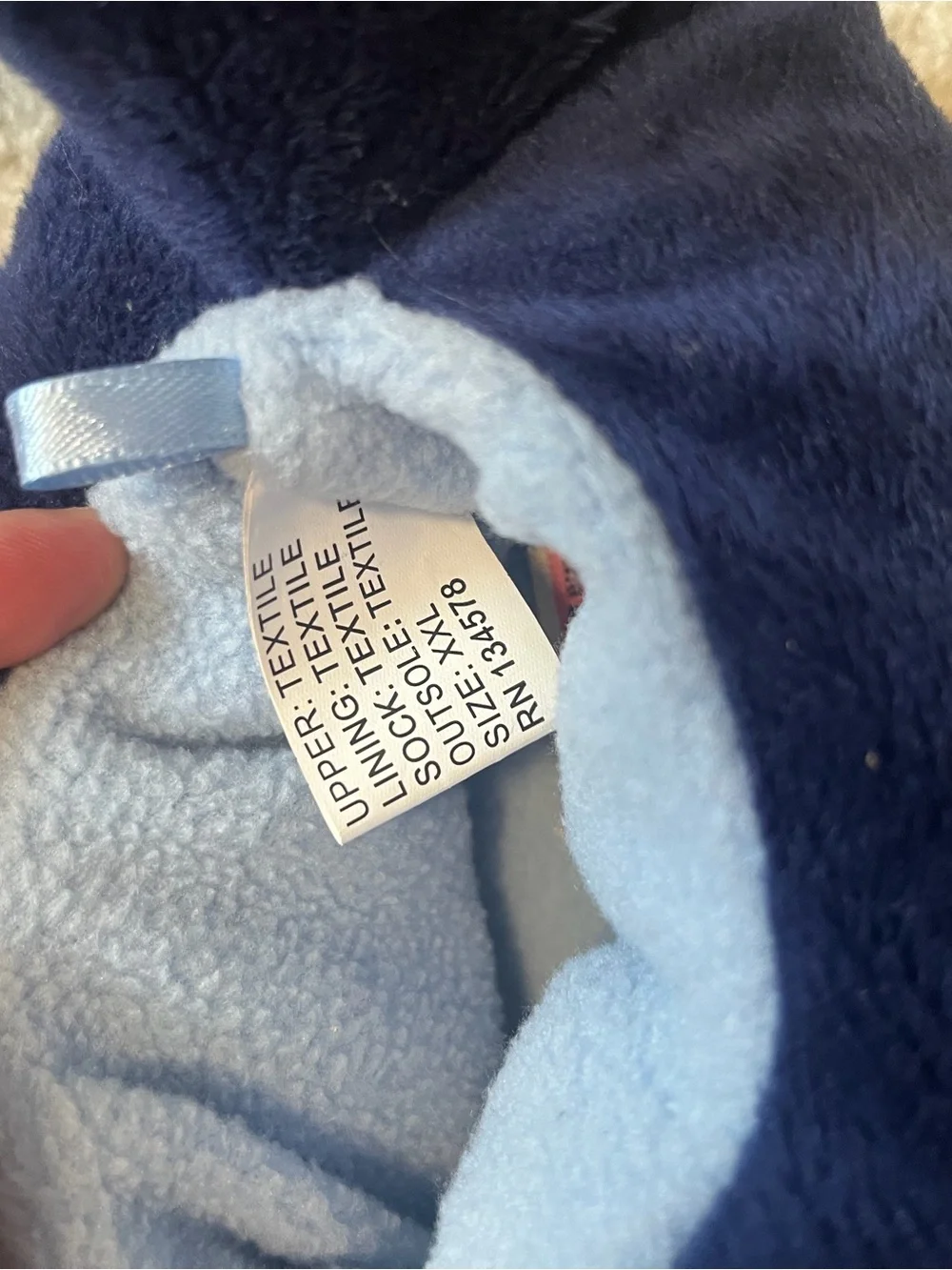 Vineyard Vines Kids Navy Whale Plush Slippers